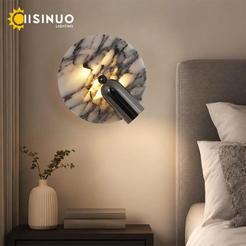 Natural Marble Wall Sconce Luxury Stone Rotatable Bedside Light E27 Warm Eye-Care Lighting for Hallway Corridor Living Room Deco
Natural Marble Wall Sconce Luxury Stone Rotatable Bedside Light E27 Warm Eye-Care Lighting for Hallway Corridor Living Room Deco