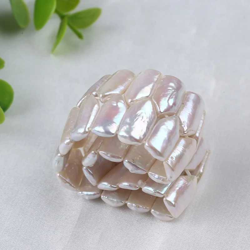 8-9*14-15mm Double Row Natural Freshwater Irregular Shape Baroque Pearl Bead Bracelet Women
8-9*14-15mm Double Row Natural Freshwater Irregular Shape Baroque Pearl Bead Bracelet Women