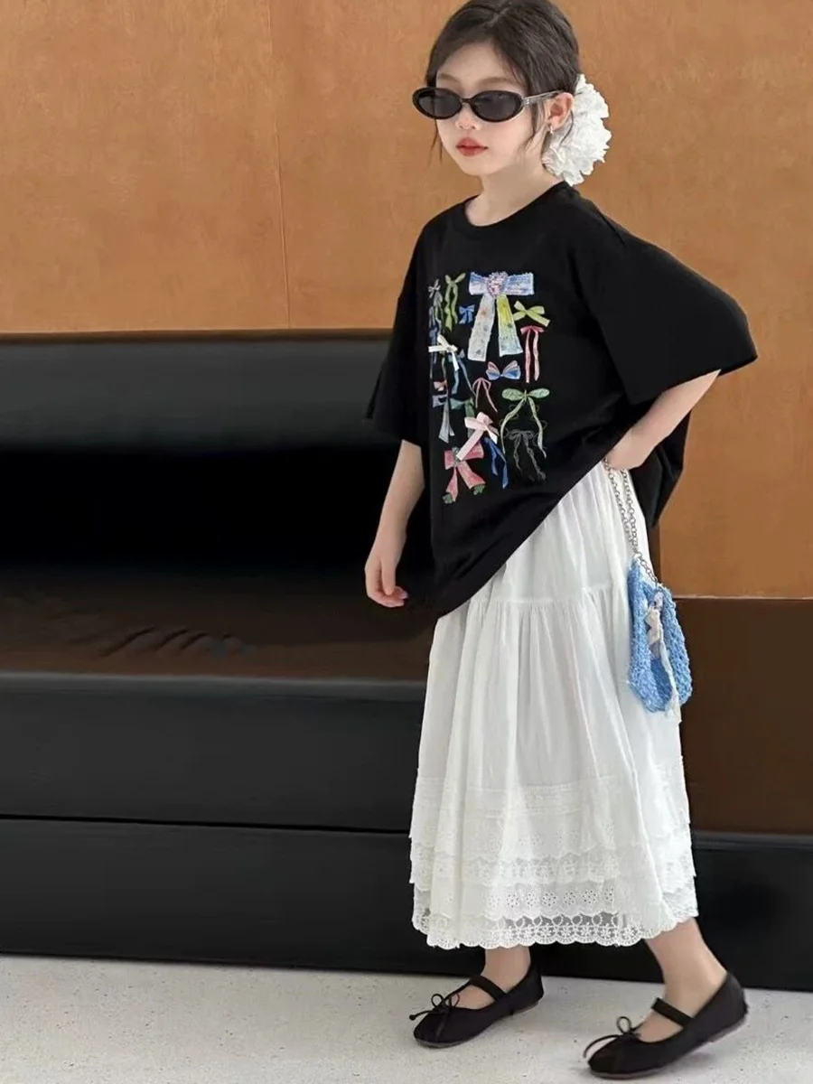 Sweet Black Short Sleeve T-Shirt for Girls Children's Summer Top New 2026 Big Kids Base Shirt Trendy School Uniform Option
Sweet Black Short Sleeve T-Shirt for Girls Children's Summer Top New 2026 Big Kids Base Shirt Trendy School Uniform Option