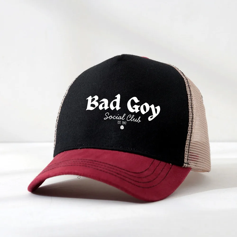 Bad Goy Social Club Graphic Printed Baseball Cap Unisex Summer Mesh breathable Trucker Hat
Bad Goy Social Club Graphic Printed Baseball Cap Unisex Summer Mesh breathable Trucker Hat
