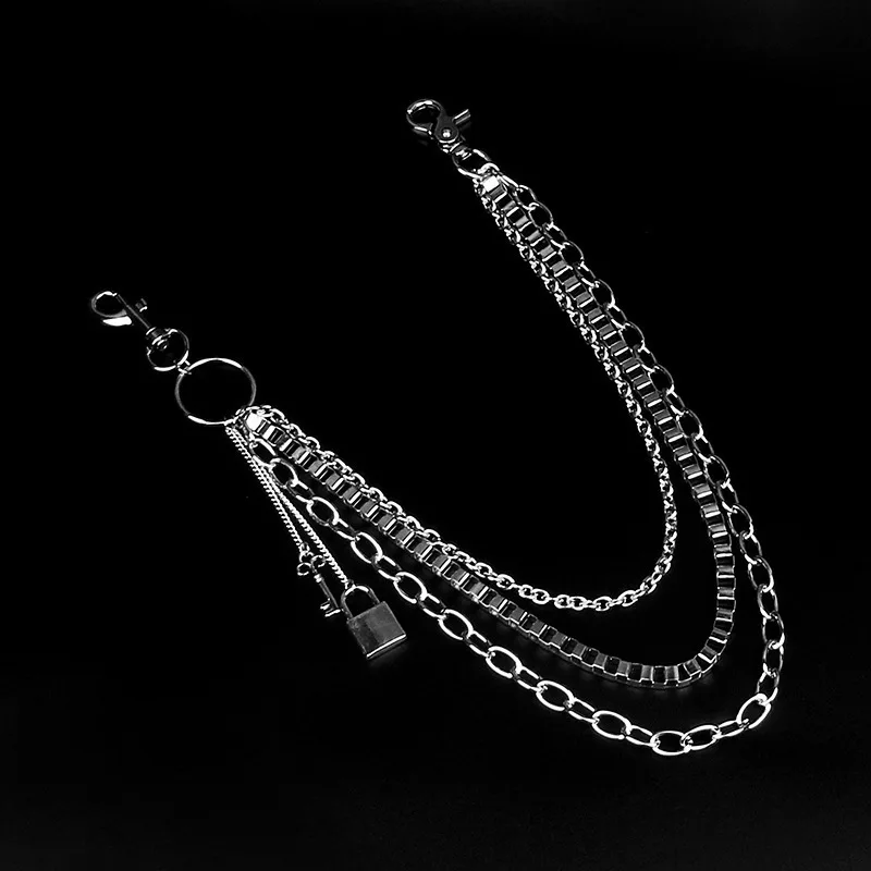 Pendant Hip Hop Street Dance Fashion Three layer Versatile Lock Decoration Metal Key Waist Chain Performance Pants Chain
Pendant Hip Hop Street Dance Fashion Three layer Versatile Lock Decoration Metal Key Waist Chain Performance Pants Chain