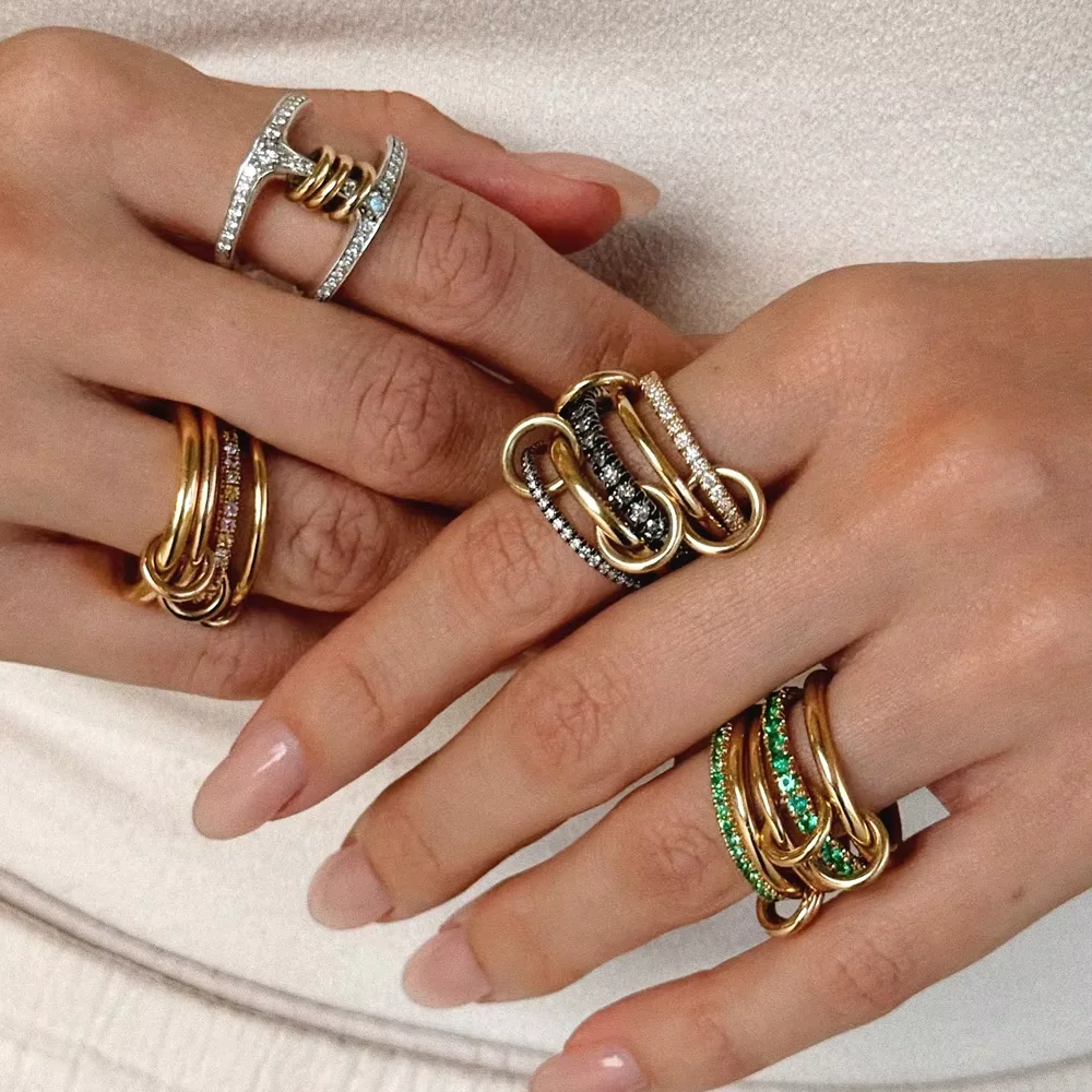 2025 New High Quality 3 Colors 4 Links Stacked Rings Micro Pave Cubic Zircon Mix Color Multi Pieces Stack Full Finger Jewlery
2025 New High Quality 3 Colors 4 Links Stacked Rings Micro Pave Cubic Zircon Mix Color Multi Pieces Stack Full Finger Jewlery