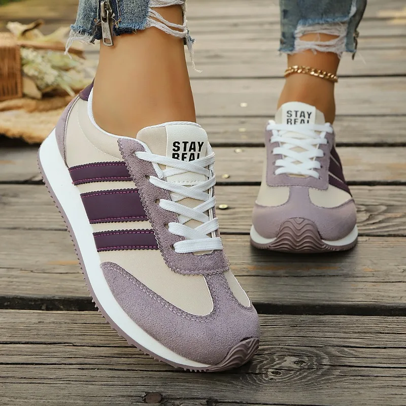 Women Sneakers Spring Autumn Soft Soled Loafers 2026 Fashion Striped Designer Low Top Shoes Casual Outdoor Female Sports Shoes
Women Sneakers Spring Autumn Soft Soled Loafers 2026 Fashion Striped Designer Low Top Shoes Casual Outdoor Female Sports Shoes