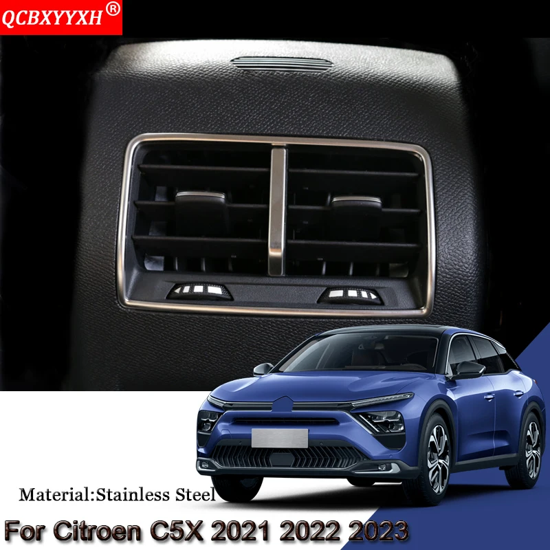 Car Styling Armrest Rear Seat Air Outlet Vent Hole Grille Cover Panel Sequins Sticker Accessories For Citroen C5X 2021 2022 2023
Car Styling Armrest Rear Seat Air Outlet Vent Hole Grille Cover Panel Sequins Sticker Accessories For Citroen C5X 2021 2022 2023