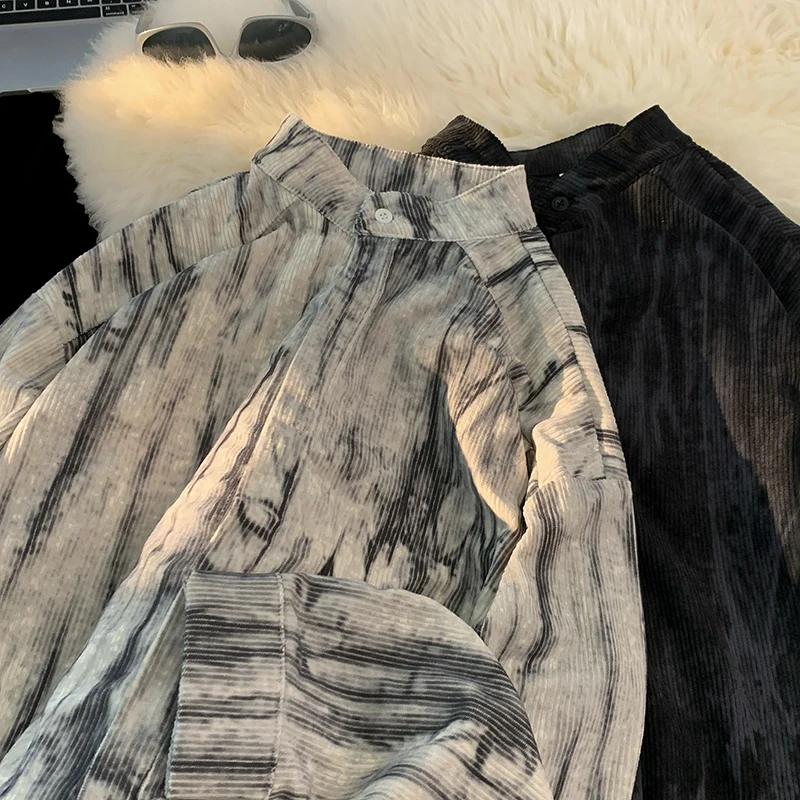 Loose Men's Long Sleeve Corduroy Shirt Water Ink Diffusion Spring Autumn Fashionable Brand New Vintage Couple's Shirt Coat
Loose Men's Long Sleeve Corduroy Shirt Water Ink Diffusion Spring Autumn Fashionable Brand New Vintage Couple's Shirt Coat