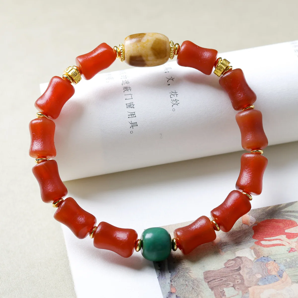 Patina Bamboo Node Agate Bracelet Original Cultural Artifact Rich Wealth Tianju Turquoise Bead Bracelet
Patina Bamboo Node Agate Bracelet Original Cultural Artifact Rich Wealth Tianju Turquoise Bead Bracelet