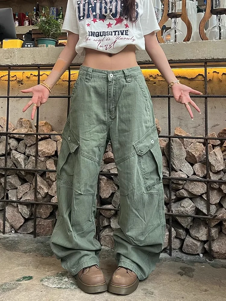 Trashy Y2K 2022, модные армейские зеленые мешковатые плиссированные джинсы-карго, брюки для женщин, одежда, широкие женские хлопковые брюки, Ropa Mujer
Trashy Y2K 2022, модные армейские зеленые мешковатые плиссированные джинсы-карго, брюки для женщин, одежда, широкие женские хлопковые брюки, Ropa Mujer