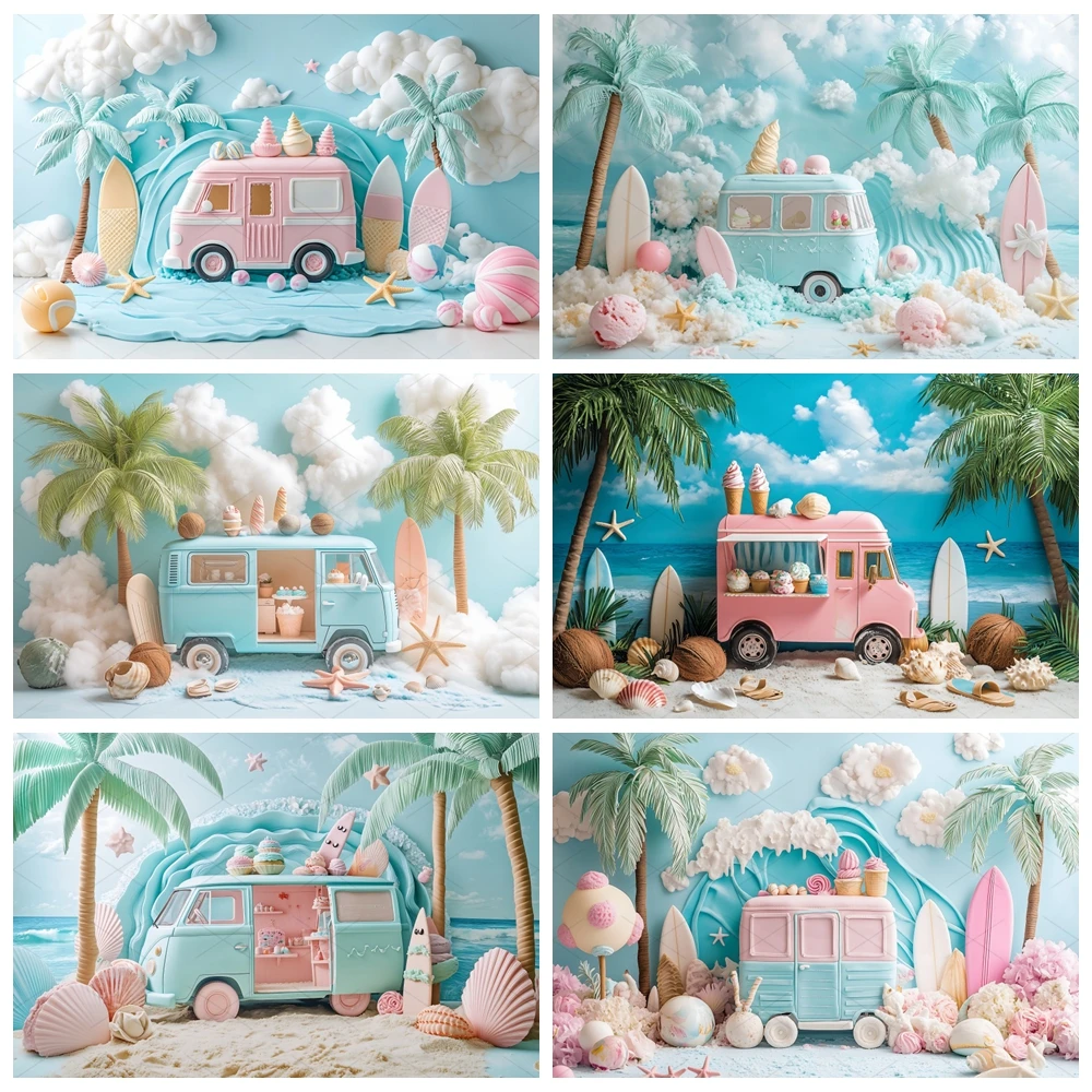 Summer Hawaii Tropical Beach Pink Ice Cream Car Surfboard Photography Background Theme Birthday Wedding Party Decoration
Summer Hawaii Tropical Beach Pink Ice Cream Car Surfboard Photography Background Theme Birthday Wedding Party Decoration