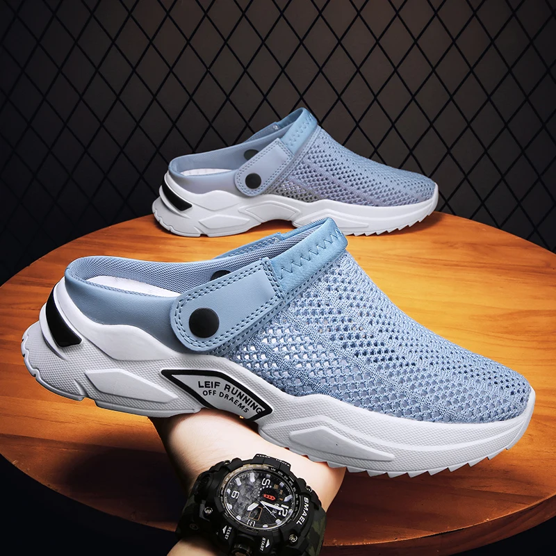 YRZL Men's Slippers Non Slip Air Mesh Sandals Lightweight Breathable Outdoor Casual Lightweight Walking Beach Shoes for Men
YRZL Men's Slippers Non Slip Air Mesh Sandals Lightweight Breathable Outdoor Casual Lightweight Walking Beach Shoes for Men