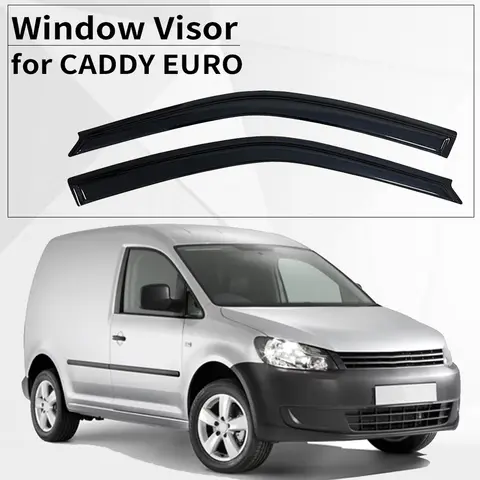 Window Visor for VW Volkswagen CADDY EURO 2004-2010 2011-2016 2017 2018 2019 Wind Deflectors Rain Guards Door Visor Vent Shades