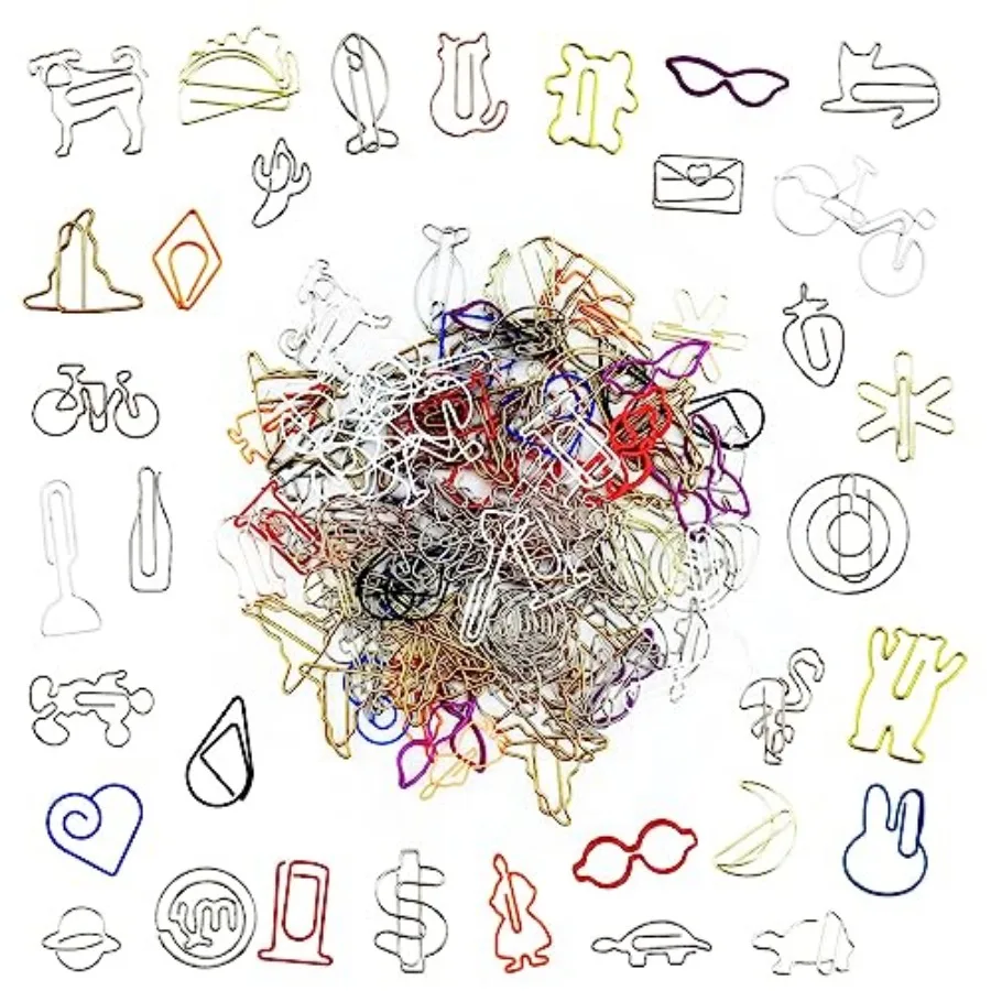 150 Pcs Mixed Cute Paper Clips, Assorted Colors Bookmark Paperclips, Fun Office Supplies Gifts for Students,,Teachers Random Sh
150 Pcs Mixed Cute Paper Clips, Assorted Colors Bookmark Paperclips, Fun Office Supplies Gifts for Students,,Teachers Random Sh