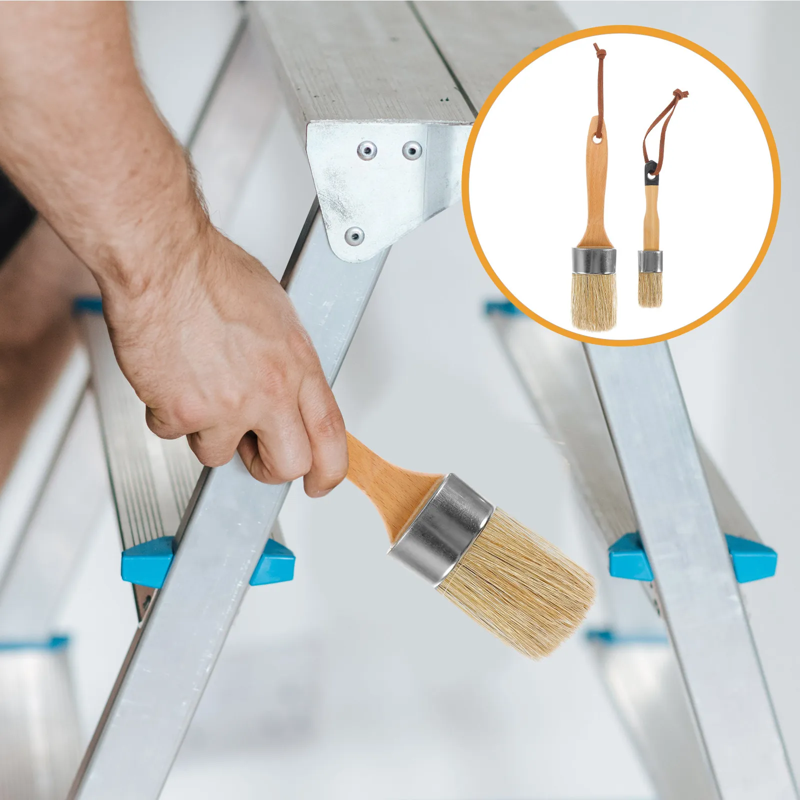 2Pcs Wooden Handle Paint Brushes Soft Dense Bristles for Wall Furniture Deck Stain Application Brush Painting Tools
2Pcs Wooden Handle Paint Brushes Soft Dense Bristles for Wall Furniture Deck Stain Application Brush Painting Tools
