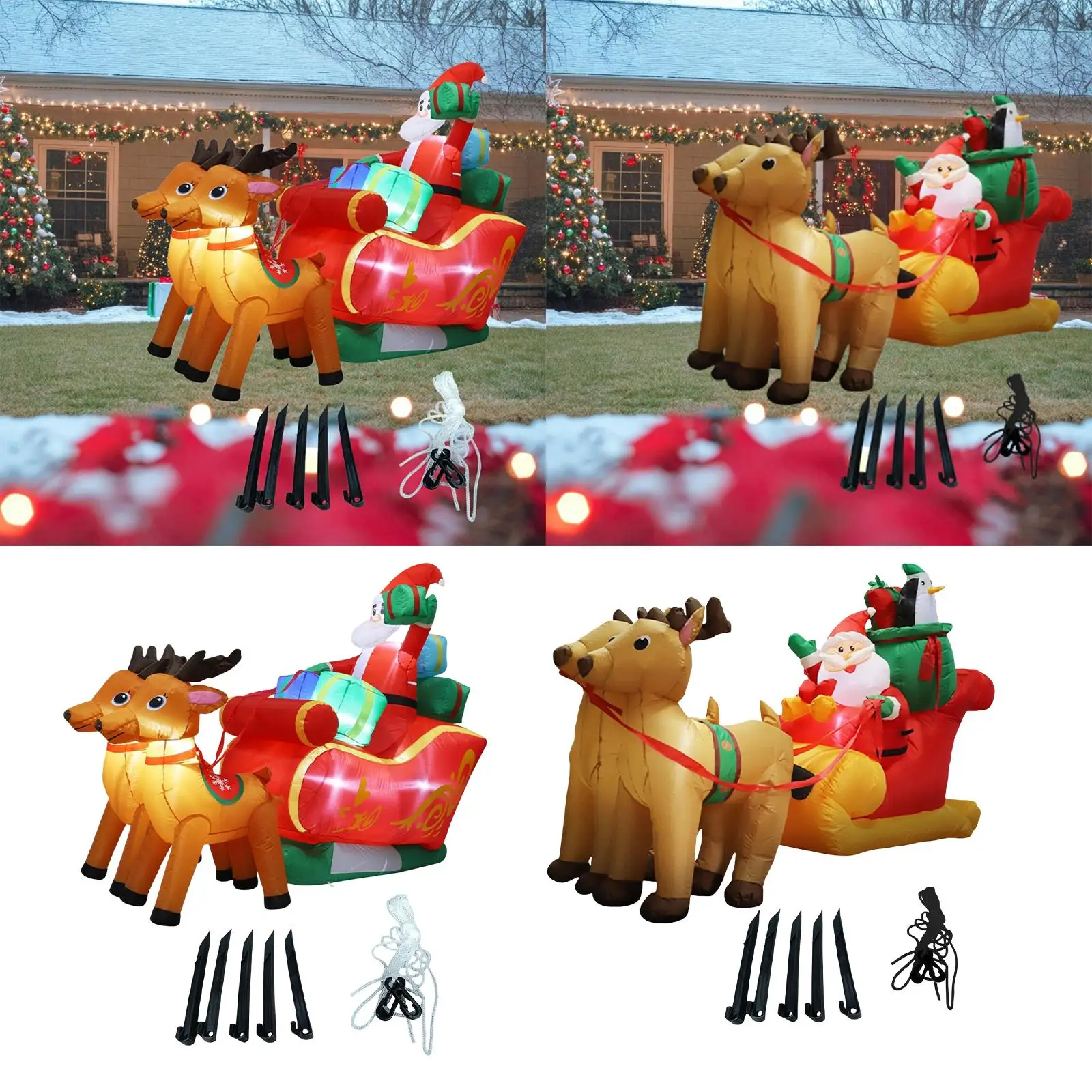 Weatherproof Inflatable Santa Claus Sleigh Outdoor LED Lawn Ornament Large Christmas Decoration for Garden Yard
Weatherproof Inflatable Santa Claus Sleigh Outdoor LED Lawn Ornament Large Christmas Decoration for Garden Yard