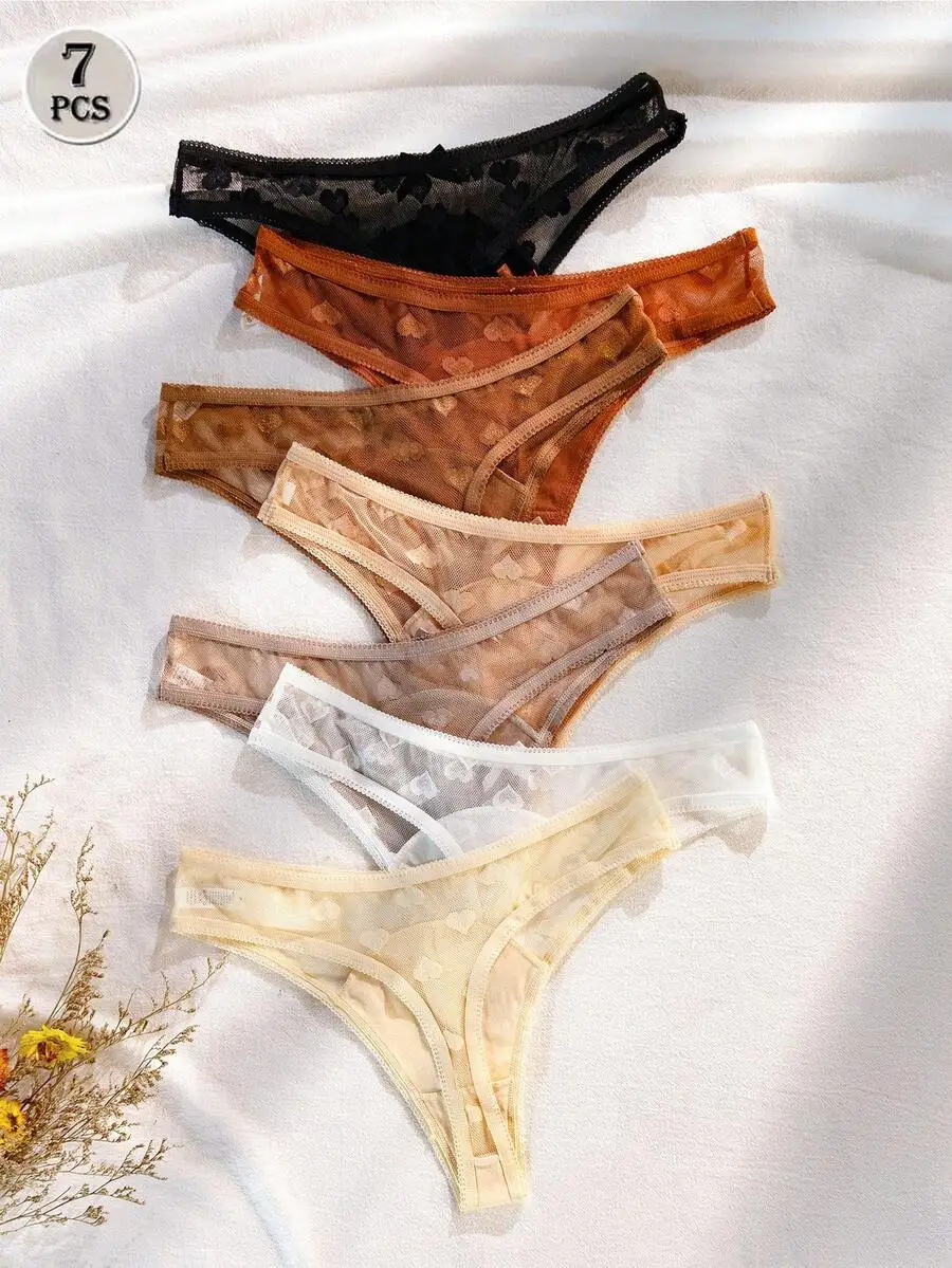 7 Pcs Womens Lace T-Back Thong With Front Bow
7 Pcs Womens Lace T-Back Thong With Front Bow