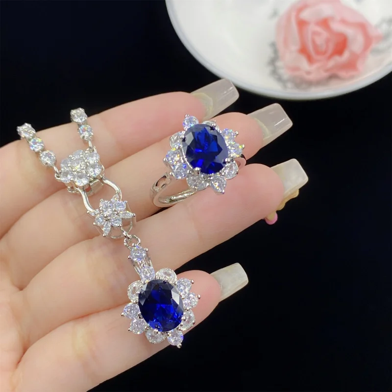 Спинель синий корунд флуоресцентный свет меняющий цвет открытое кольцо для женщин элегантный кулон комплект из двух предметов
Спинель синий корунд флуоресцентный свет меняющий цвет открытое кольцо для женщин элегантный кулон комплект из двух предметов