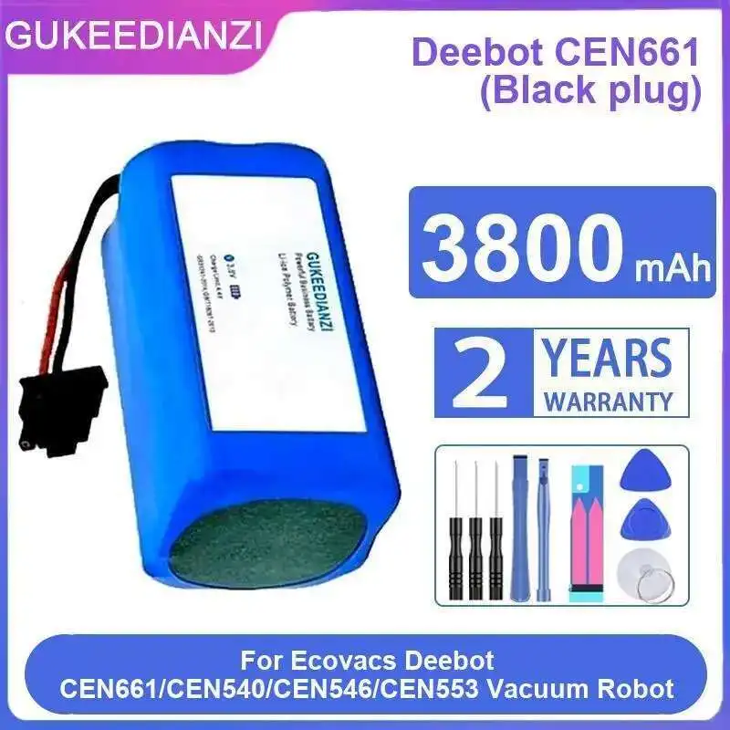 Аккумулятор для робота-пылесоса 3800 мАч для Ecovacs Deebot CEN661 CEN540 CEN546 CEN553, черная вилка для робота
Аккумулятор для робота-пылесоса 3800 мАч для Ecovacs Deebot CEN661 CEN540 CEN546 CEN553, черная вилка для робота