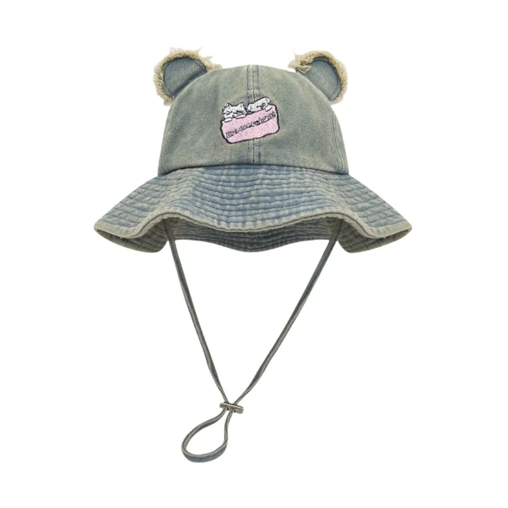 UV Protection Bear Ears Hiking Fisherman Hat Sunscreen Embroidery Sun Denim Hat Wide Brim Retro Lace-up Bucket Cap Camping
UV Protection Bear Ears Hiking Fisherman Hat Sunscreen Embroidery Sun Denim Hat Wide Brim Retro Lace-up Bucket Cap Camping