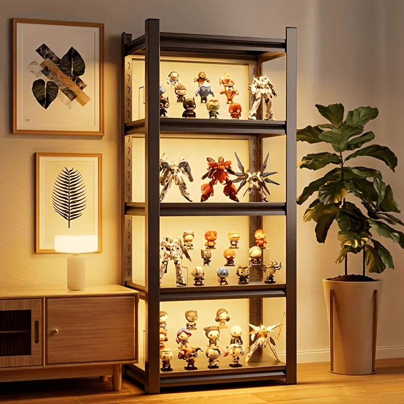 4/5/6-Tier Adjustable Metal Display Stand, Versatile Storage Rack & Ideal Curio Cabinet, Multi-Functional Bookshelf | for Game R