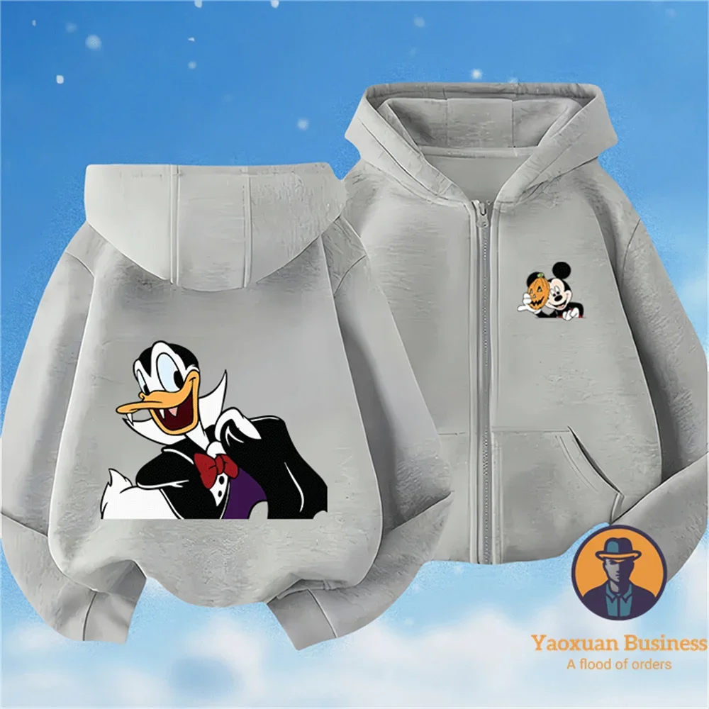 Trendy 2025 Disney Mickey Mouse Halloween Boys Children Girls Zip Up Sweatshirt Cute Cartoon Printed Windproof Warm Autumn
Trendy 2025 Disney Mickey Mouse Halloween Boys Children Girls Zip Up Sweatshirt Cute Cartoon Printed Windproof Warm Autumn