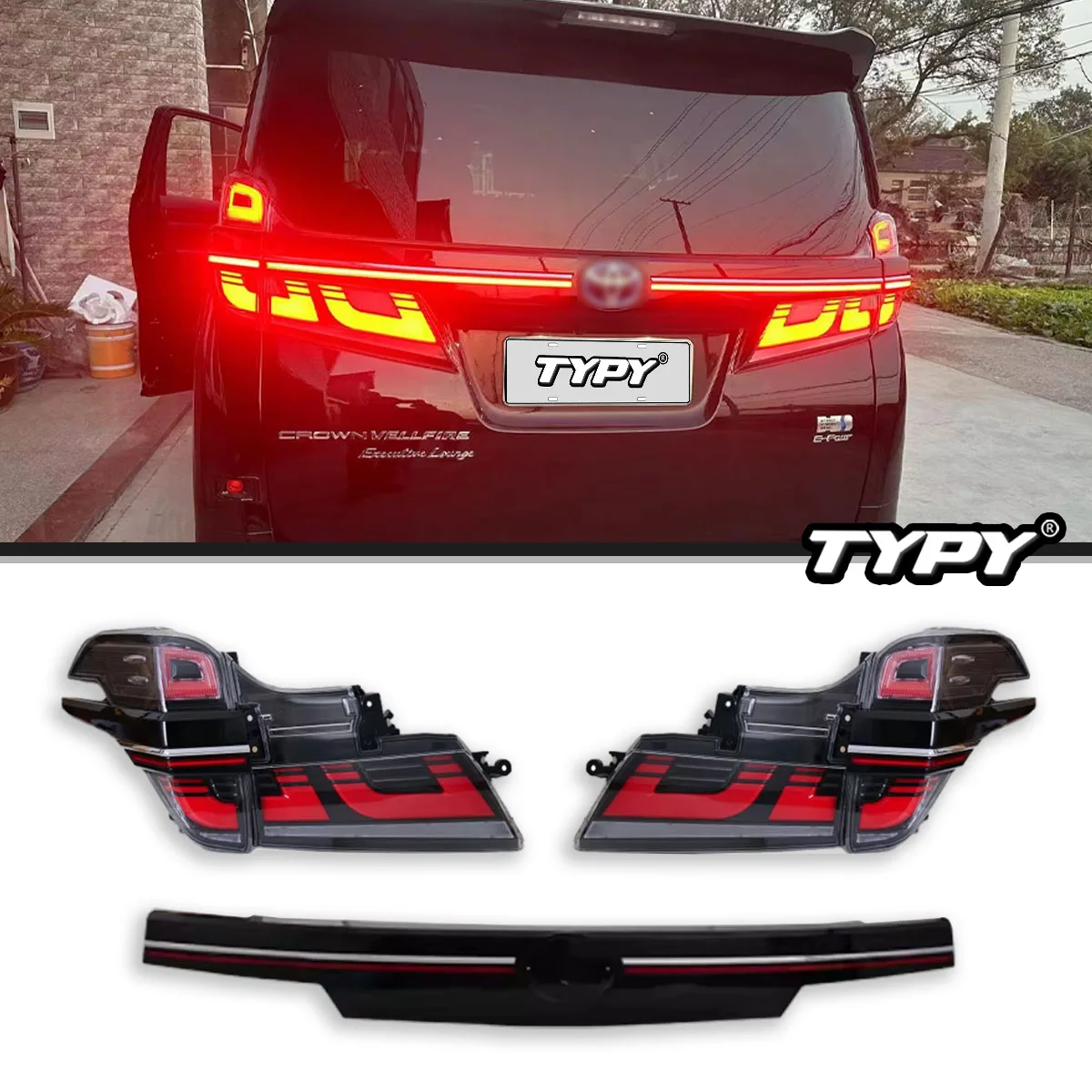 TYPY Car Tail Lights For Toyota Vellfire 2015-2023 Through Rear Taillight DRL Start up Dynamic Turn Signal Auto Parts PLug Play
TYPY Car Tail Lights For Toyota Vellfire 2015-2023 Through Rear Taillight DRL Start up Dynamic Turn Signal Auto Parts PLug Play