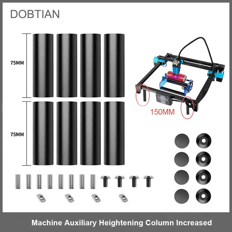Laser Engraving Machine Leg Expansion Metal Heightening Column 150MM Heighten Kit Can Be Used With Y-axis Rotary Roller Module
Laser Engraving Machine Leg Expansion Metal Heightening Column 150MM Heighten Kit Can Be Used With Y-axis Rotary Roller Module