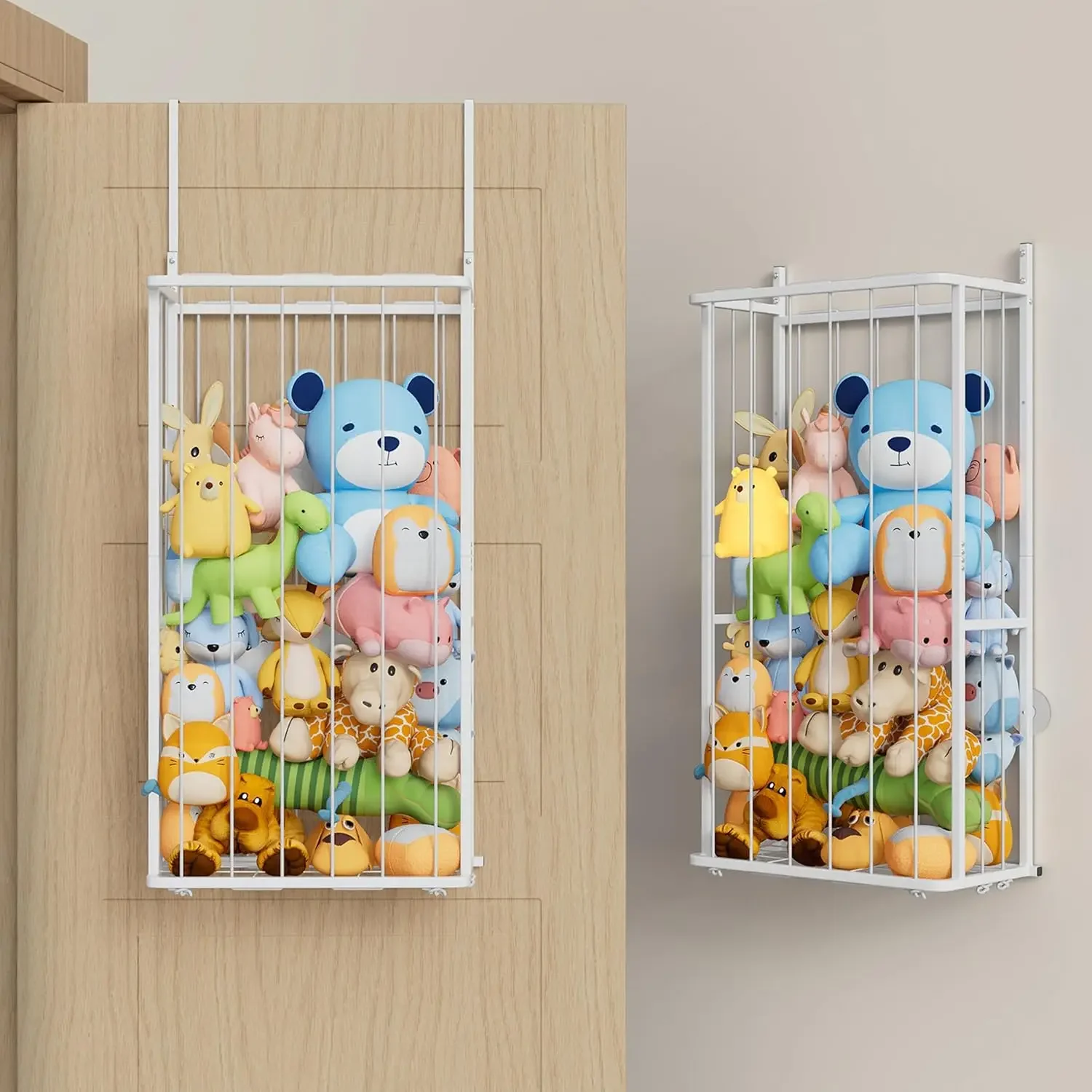 Hanging Stuffed Animal Storage - Over Door Large Plush Toy Organizer, Wall Mounted or Corner Stuffie Storage for Nursery, Kid Room Bedroom (White, 2-Tier)
Hanging Stuffed Animal Storage - Over Door Large Plush Toy Organizer, Wall Mounted or Corner Stuffie Storage for Nursery, Kid Room Bedroom (White, 2-Tier)