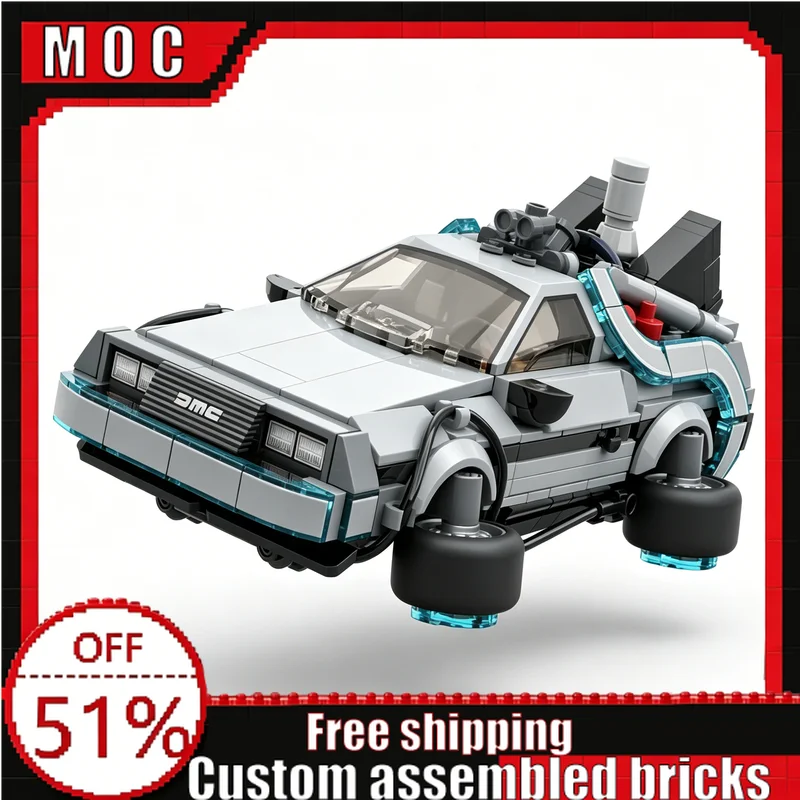 482 Parts Retro Time Travel Sports Car Model Building Blocks Bricks Custom DIY Educational Assembly Toy Creative Birthday Gifts
482 Parts Retro Time Travel Sports Car Model Building Blocks Bricks Custom DIY Educational Assembly Toy Creative Birthday Gifts