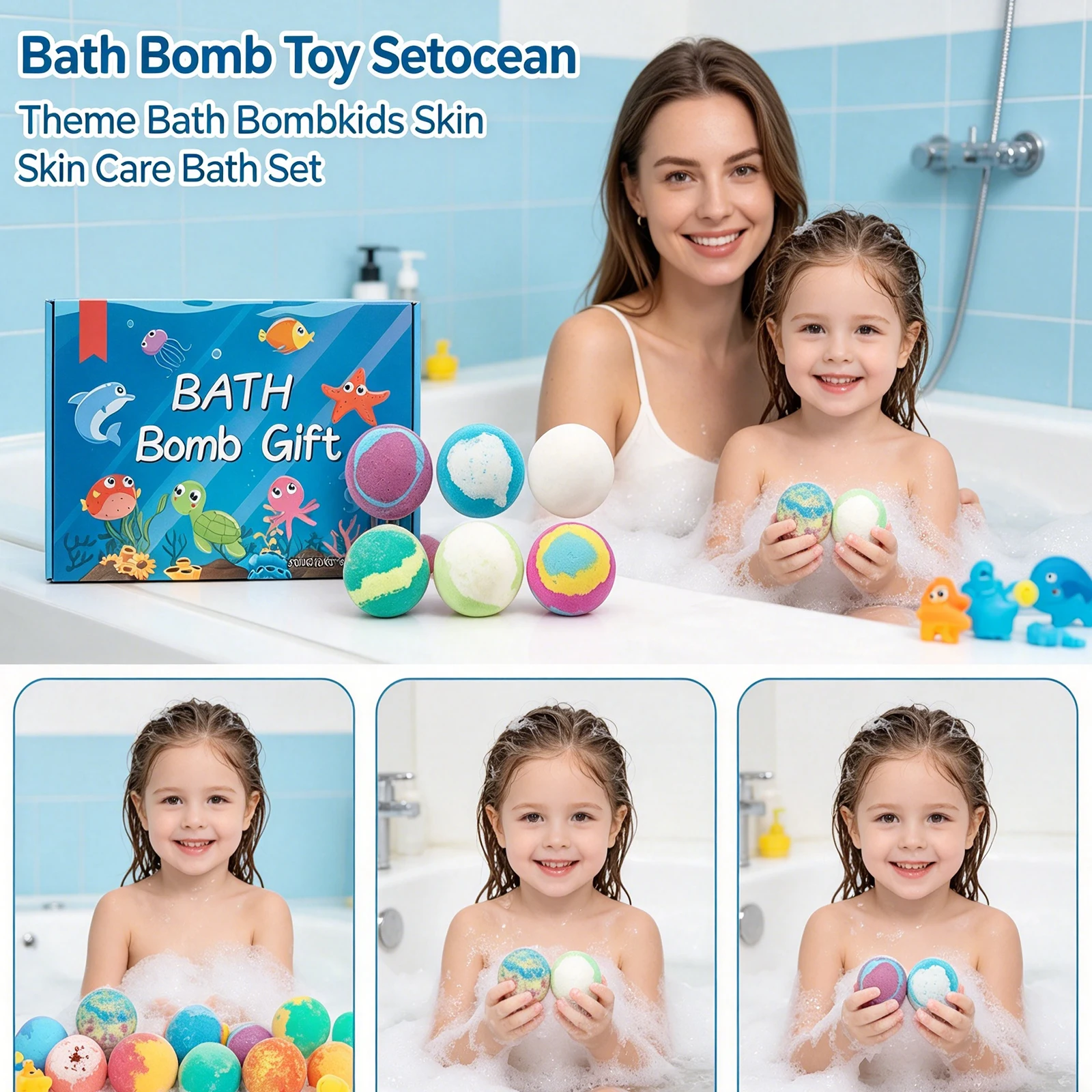 Ocean Theme Kids Bath Bomb Set Bubble Moisturizing Toy Bath Ball Daily Body Cleansing Relaxing Skin Care Gift For Children 300g
Ocean Theme Kids Bath Bomb Set Bubble Moisturizing Toy Bath Ball Daily Body Cleansing Relaxing Skin Care Gift For Children 300g