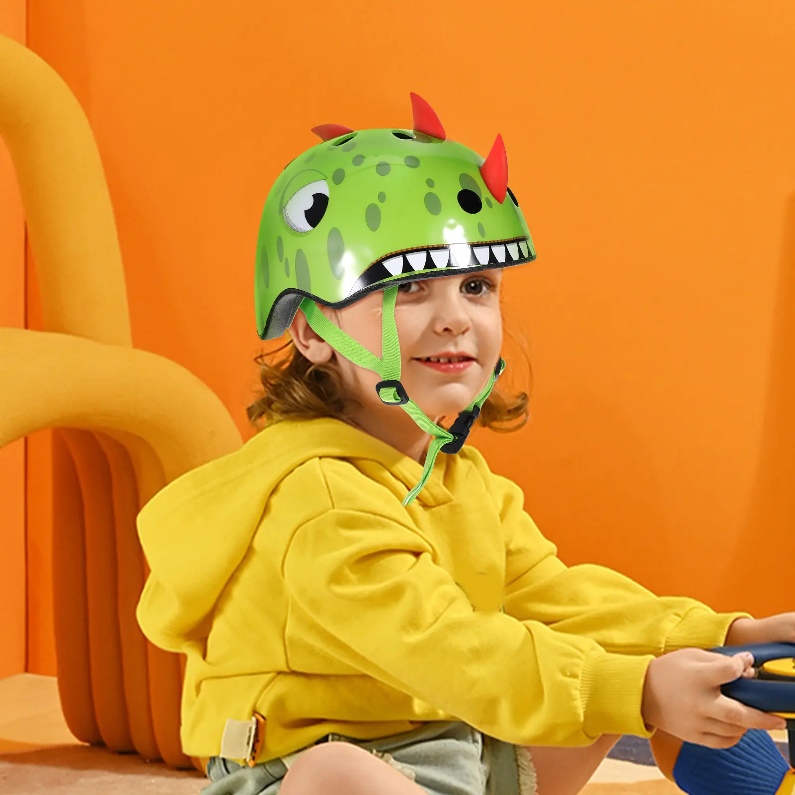 Children Bike 3D Cartoon Dinosaur Green Size 54-58Cm Safety Protective Gear for Cycling Skating Riding Kids
Children Bike 3D Cartoon Dinosaur Green Size 54-58Cm Safety Protective Gear for Cycling Skating Riding Kids