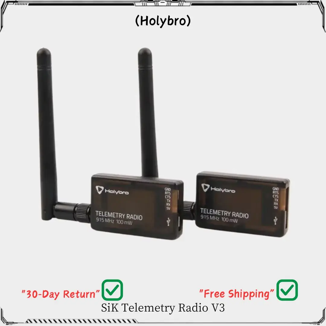 Телеметрическая радиостанция HolyBro SiK V3 100 мВт/500 мВт 433 МГц/915 МГц для APM Pixhawk, Radiolink MINI PIX, контроллер полета RC Drone
Телеметрическая радиостанция HolyBro SiK V3 100 мВт/500 мВт 433 МГц/915 МГц для APM Pixhawk, Radiolink MINI PIX, контроллер полета RC Drone