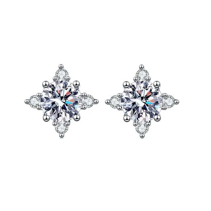 Каждая 0,5CT-1CT сертифицированные серьги-гвоздики с муассанитом для женщин, роскошные сверкающие ювелирные изделия, серьги из стерлингового серебра S925 
Каждая 0,5CT-1CT сертифицированные серьги-гвоздики с муассанитом для женщин, роскошные сверкающие ювелирные изделия, серьги из стерлингового серебра S925