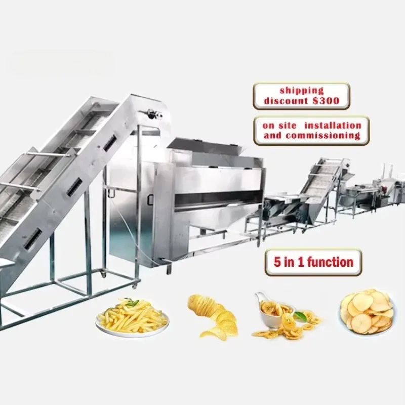 Automatic French Fries Production Line Industrial Potato Processing Equipment Washing Peeling Cutting Frying Freezing System
Automatic French Fries Production Line Industrial Potato Processing Equipment Washing Peeling Cutting Frying Freezing System