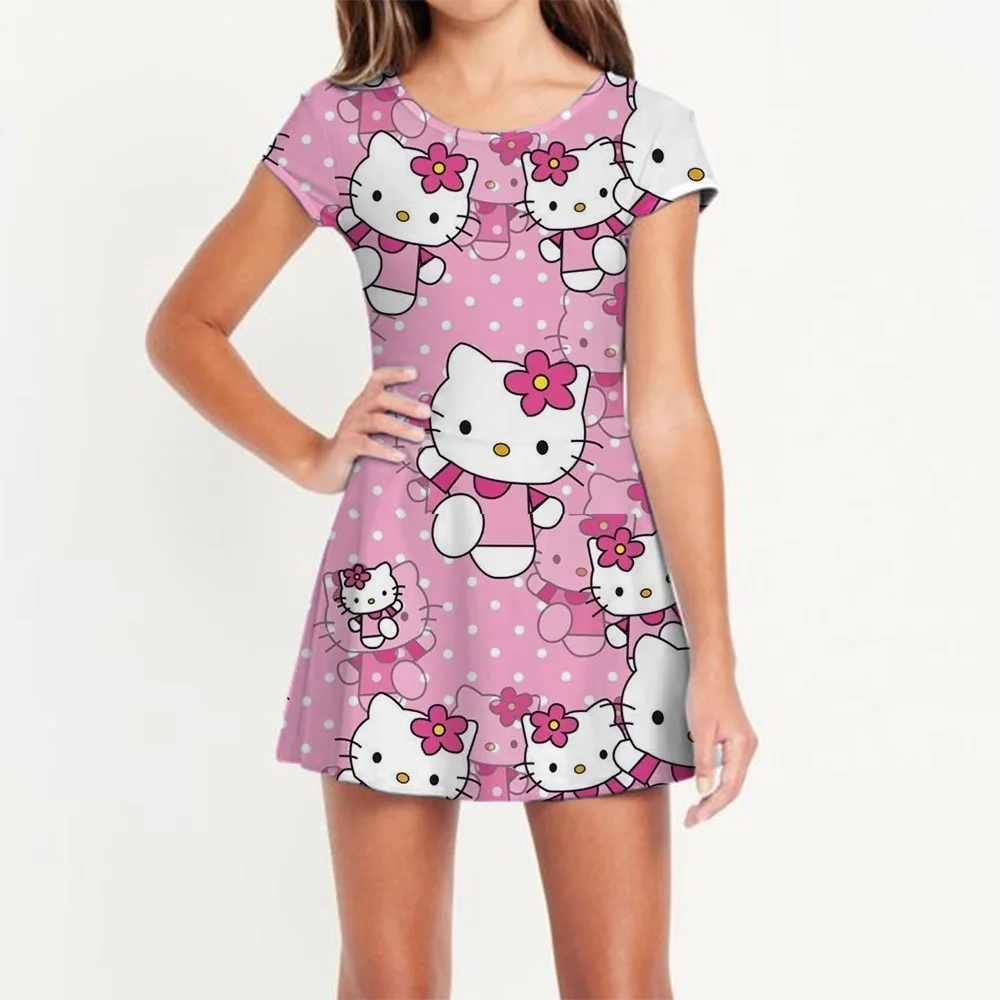 3D Printed Sanrio Hello Kitty Fashion Kuromi Pattern Cute Short Sleeved Dress Cosplay Youth Girl Clothes Kuromi Clothes Sweet
3D Printed Sanrio Hello Kitty Fashion Kuromi Pattern Cute Short Sleeved Dress Cosplay Youth Girl Clothes Kuromi Clothes Sweet