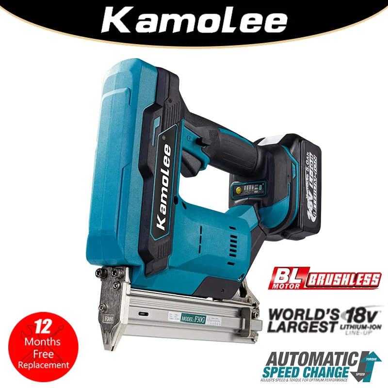 Kamolee Brushless 1022J Electric Concrete Nail Gun F30 Stapler Nailer Woodworking Lithium Battery For Makita
Kamolee Brushless 1022J Electric Concrete Nail Gun F30 Stapler Nailer Woodworking Lithium Battery For Makita