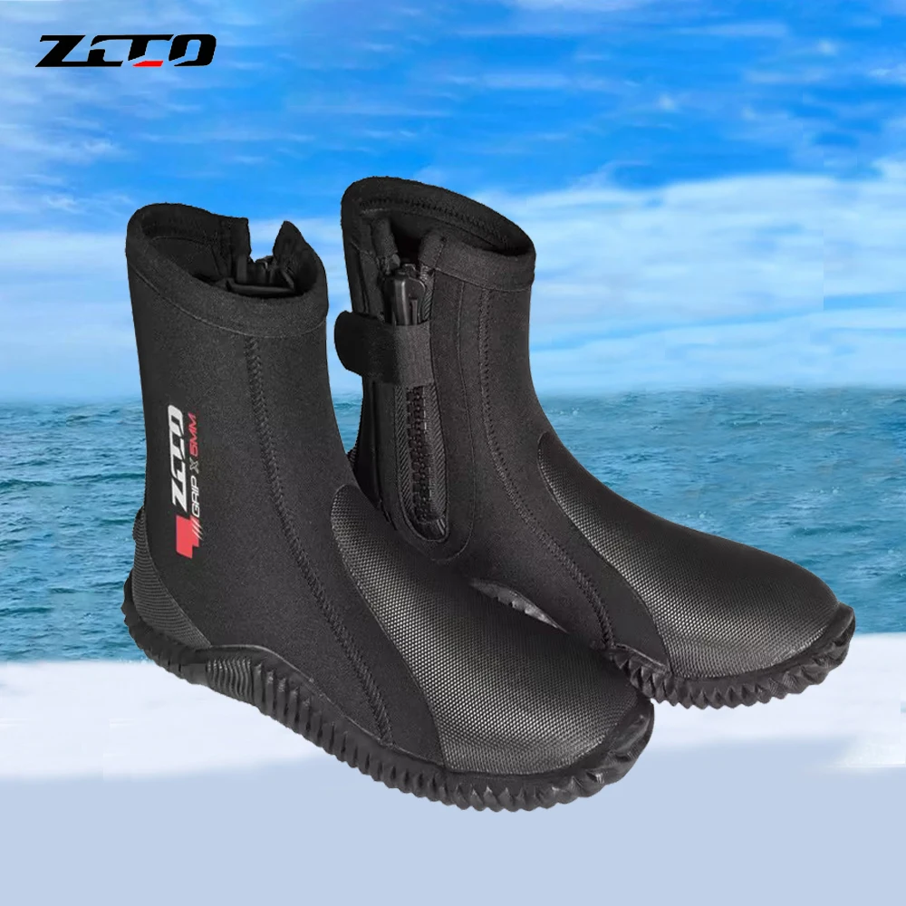 5MM Neoprene Diving Boots Men Water Shoes Vulcanization Winter Cold Proof High Upper Warm Fins Spearfishing Shoes
5MM Neoprene Diving Boots Men Water Shoes Vulcanization Winter Cold Proof High Upper Warm Fins Spearfishing Shoes