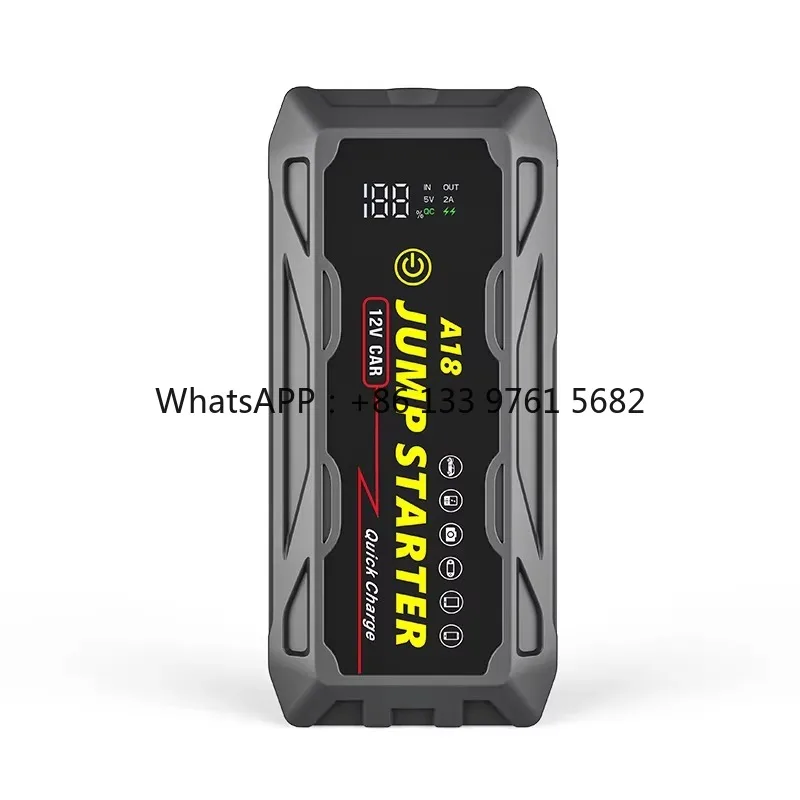 A18 Waterproof Car Emergency Start-Up Power Supply PD66W Fast Charging Car Battery Jump Starter
A18 Waterproof Car Emergency Start-Up Power Supply PD66W Fast Charging Car Battery Jump Starter