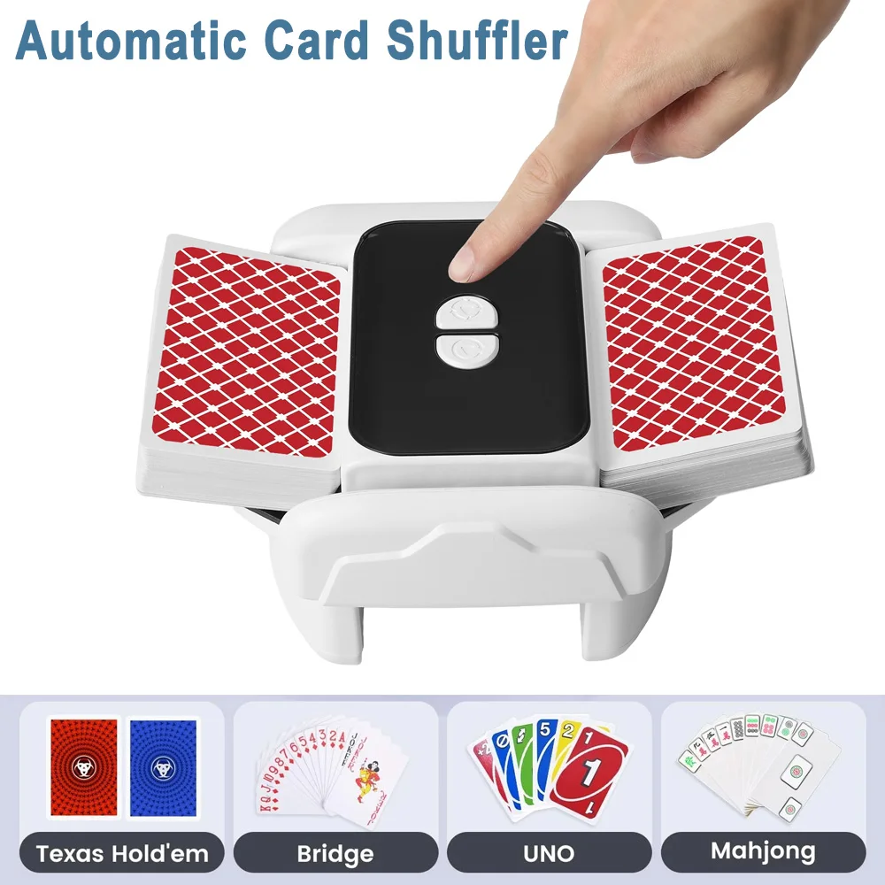 Перезаряжаемый автомат для перемешивания и сортировки карт для 1-2 колод игральных карт для домашних вечеринок и карточных игр (не для игральных карт)
Перезаряжаемый автомат для перемешивания и сортировки карт для 1-2 колод игральных карт для домашних вечеринок и карточных игр (не для игральных карт)