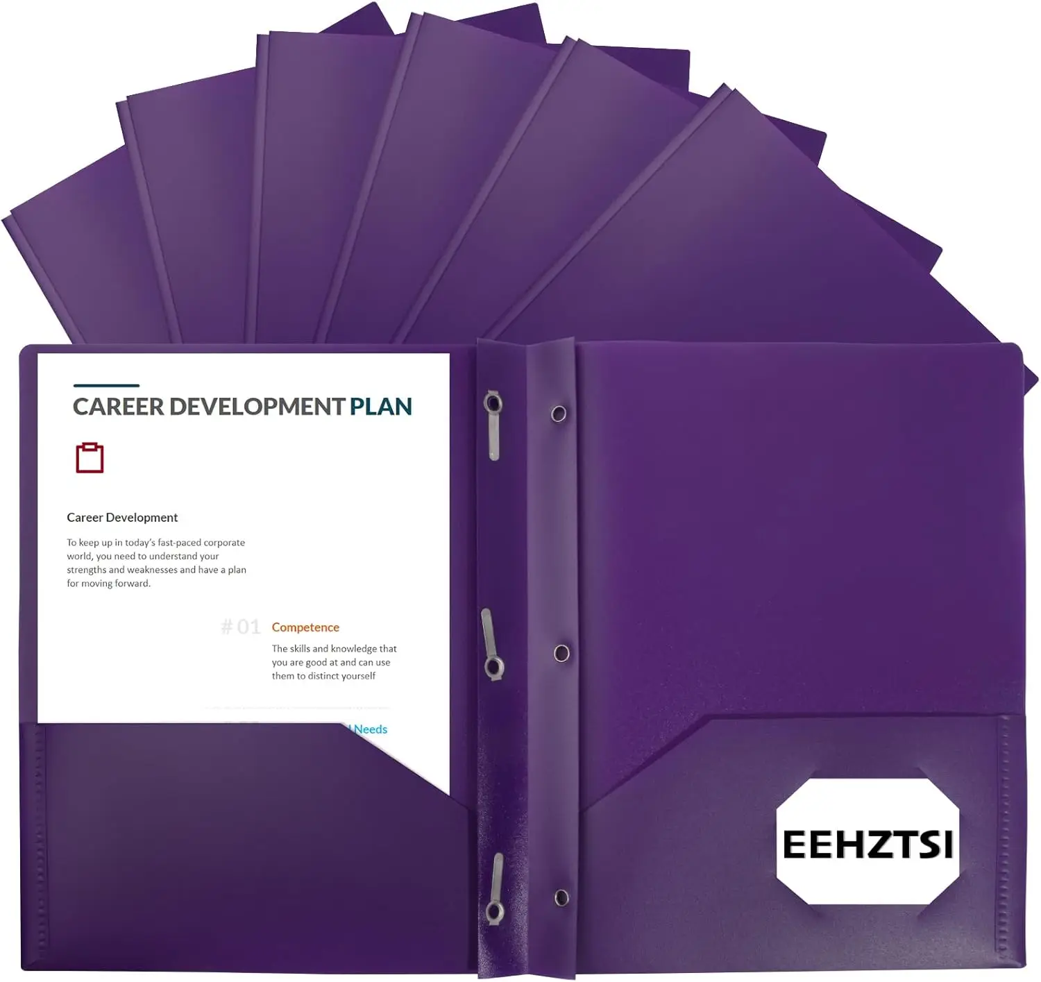 12-Pack Purple Plastic Folders with Pockets and Prongs, Holds Letter-Size Paper for School, Office, or Home Use
12-Pack Purple Plastic Folders with Pockets and Prongs, Holds Letter-Size Paper for School, Office, or Home Use