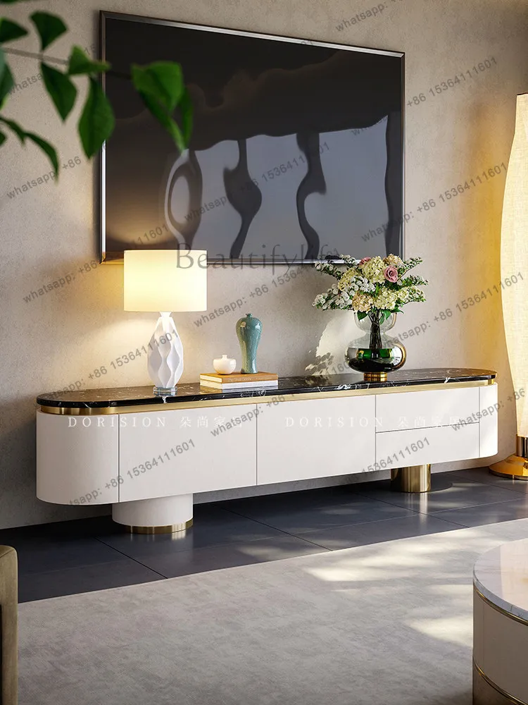 Modern light luxury TV cabinet, living room home solid wood floor cabinet, high sense
Modern light luxury TV cabinet, living room home solid wood floor cabinet, high sense