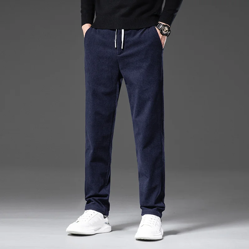 New Spring 2023 Waffle Fabric Men's Beige Straight Casual Pants Elastic Waist Drawstring Trendy Loose Trousers Male Brand
New Spring 2023 Waffle Fabric Men's Beige Straight Casual Pants Elastic Waist Drawstring Trendy Loose Trousers Male Brand