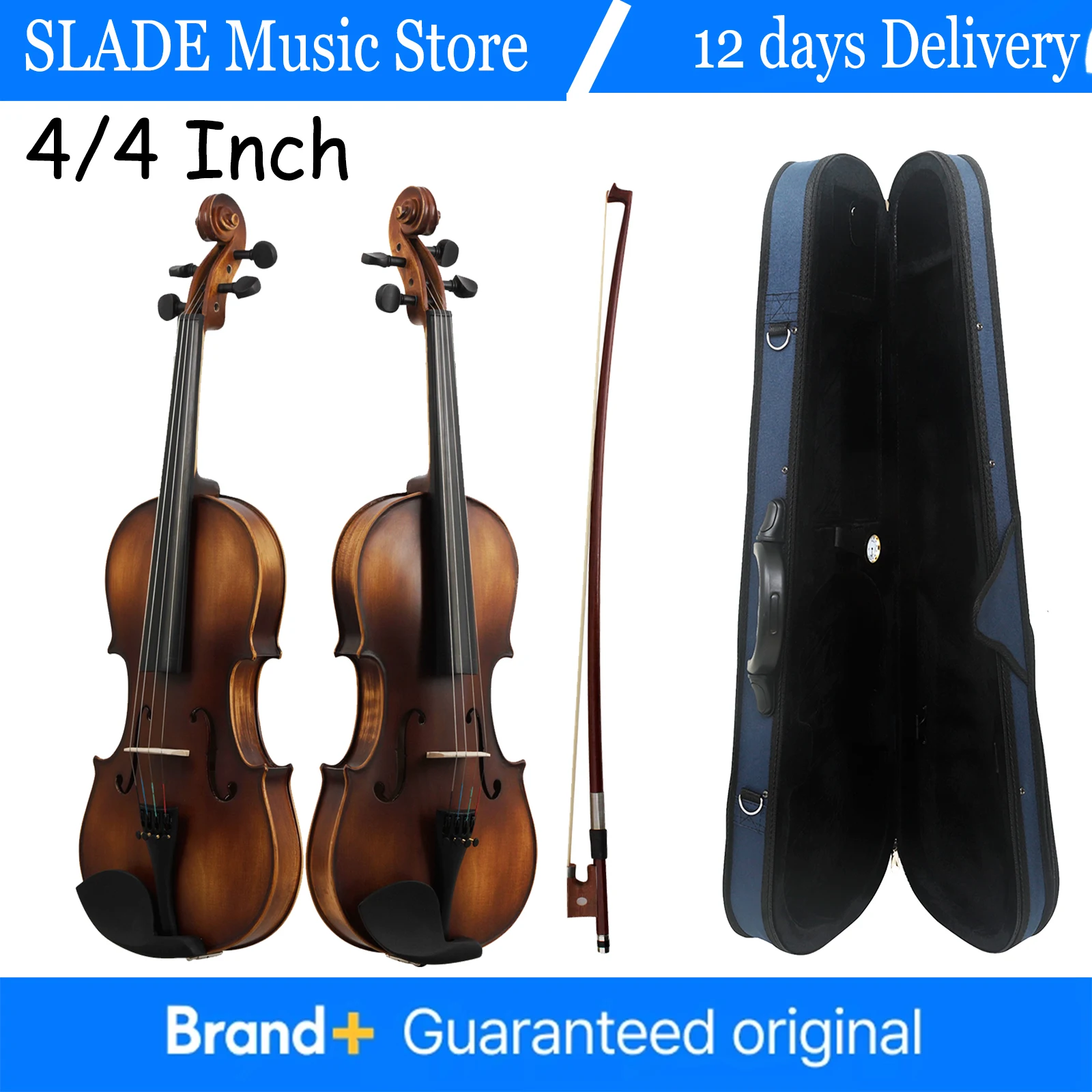 4/4 Violin Music Practice Violin Kit for Beginners Musical Lover Strings Instrument Exquisite Workmanship Performance Parts