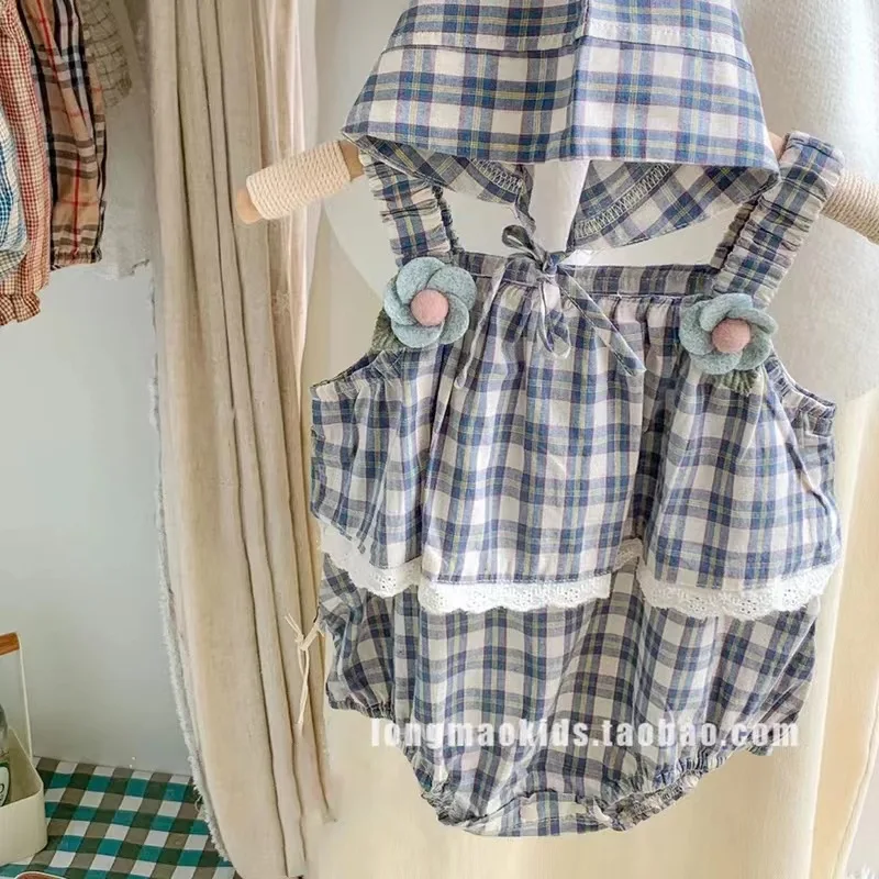 2025 Summer New Baby Girl Cute Plaid Sling Bodysuit + Hat 2pcs Suit Toddler Princess Sleeveless Cotton Jumpsuit Newborn Clothes
2025 Summer New Baby Girl Cute Plaid Sling Bodysuit + Hat 2pcs Suit Toddler Princess Sleeveless Cotton Jumpsuit Newborn Clothes