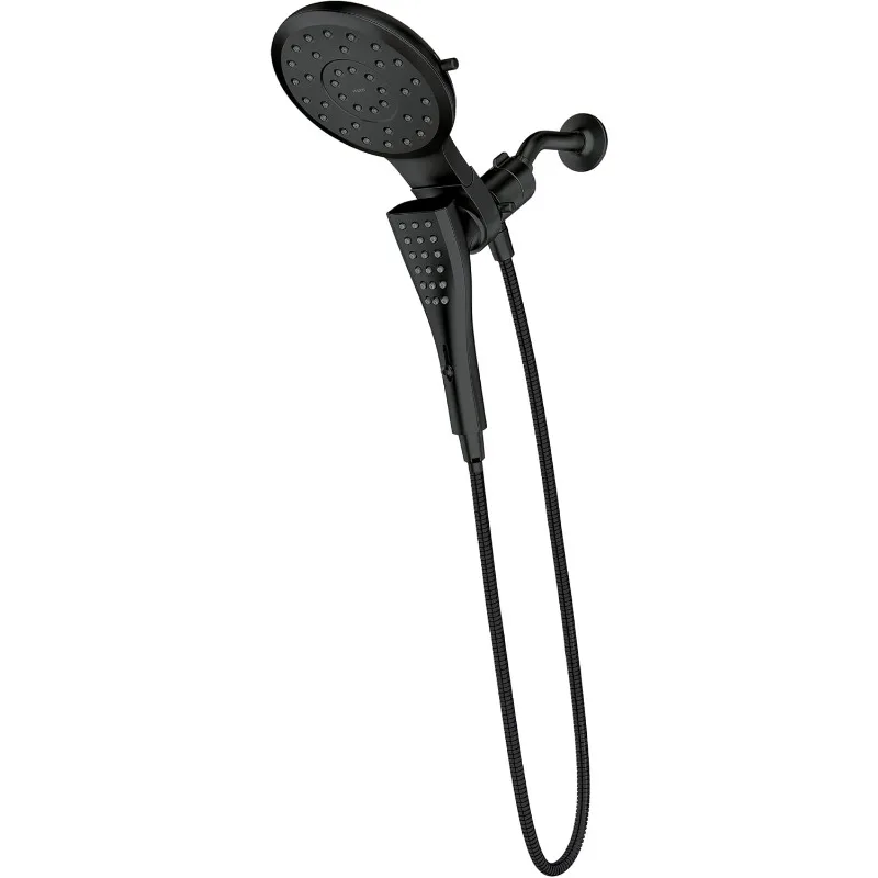 Moen Verso Matte Black Eight-Function 7" Diameter Spray Head and Handshower Combo Featuring 72" Hose, 220C3BL
Moen Verso Matte Black Eight-Function 7" Diameter Spray Head and Handshower Combo Featuring 72" Hose, 220C3BL