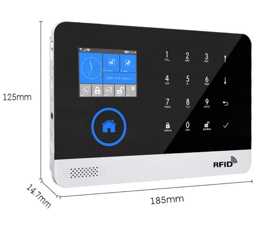 Intelligent anti-theft alarm WiFi GSM alarm system Home anti-theft alarm in 11 countries
Intelligent anti-theft alarm WiFi GSM alarm system Home anti-theft alarm in 11 countries