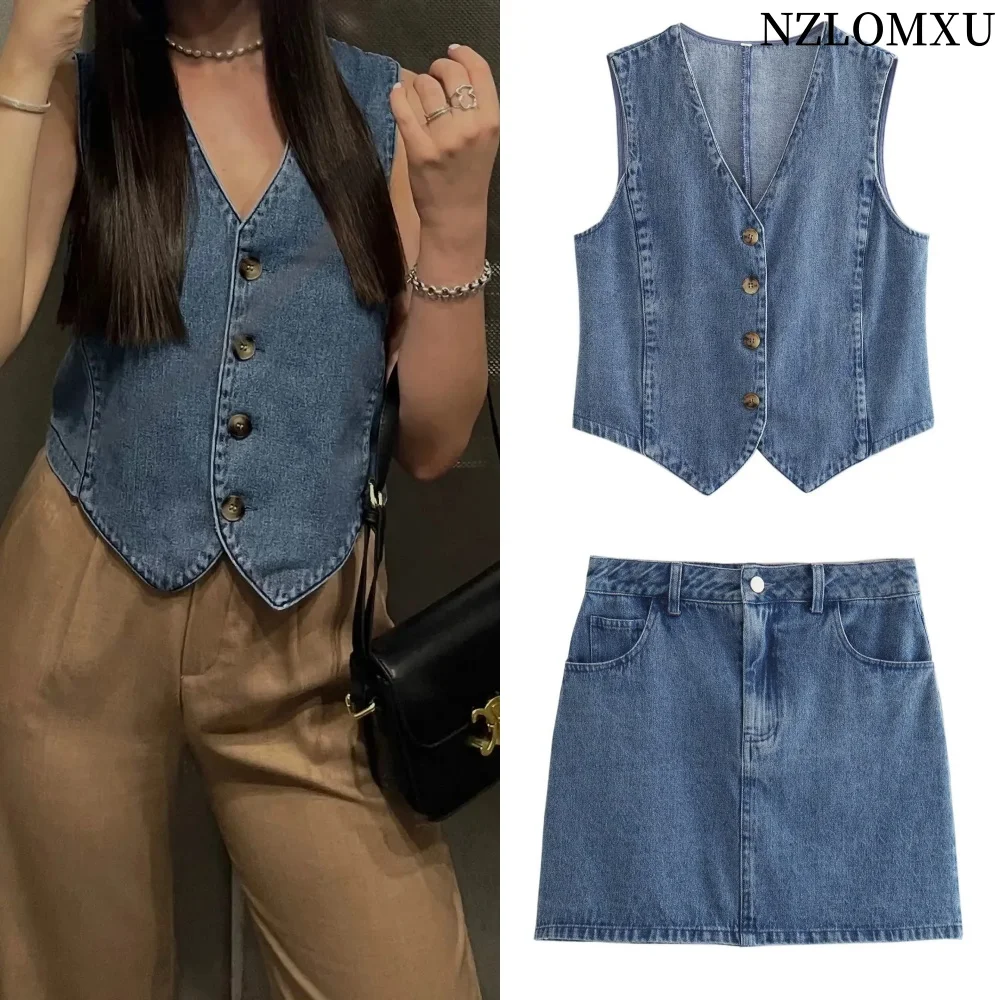 Women's Denim Vest Fashion Denim Sleeveless Vests For Women Jackets Short Sets Street New Outerwear Causal Female vest Top
Women's Denim Vest Fashion Denim Sleeveless Vests For Women Jackets Short Sets Street New Outerwear Causal Female vest Top