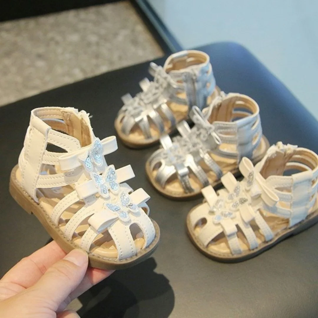 Kids'Casual Sandals PU Leather Summer Butterfly Fashion Outdoor Breathable Shoes For Girls Anti-slip Silver White Size 16-20
Kids'Casual Sandals PU Leather Summer Butterfly Fashion Outdoor Breathable Shoes For Girls Anti-slip Silver White Size 16-20