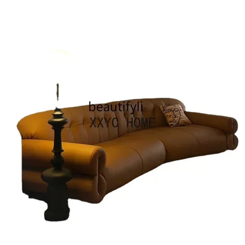 French Retro Leather Sofa Large and Small Apartment Type Three-Seat Living Room Home First Layer Cowhide American Style
French Retro Leather Sofa Large and Small Apartment Type Three-Seat Living Room Home First Layer Cowhide American Style