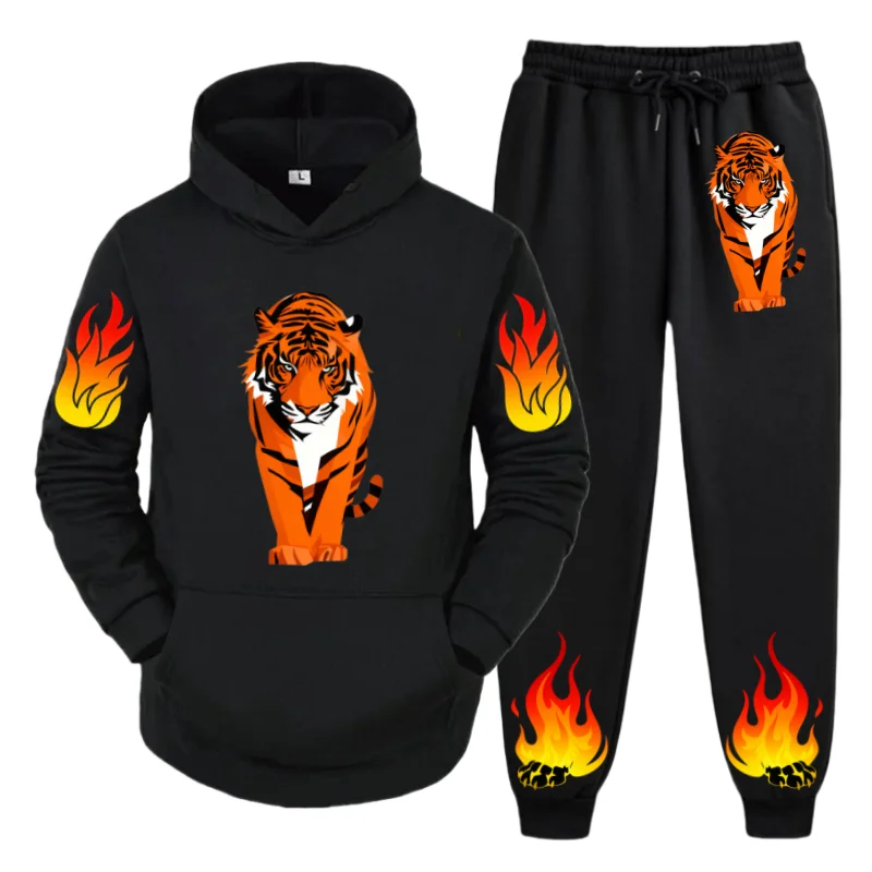 Men's Warm Fleece Hoodie Outfit - Breathable Athletic Pants 2-Piece Printed Elastic Waist Outdoor Fitness Casual Sportswear
Men's Warm Fleece Hoodie Outfit - Breathable Athletic Pants 2-Piece Printed Elastic Waist Outdoor Fitness Casual Sportswear