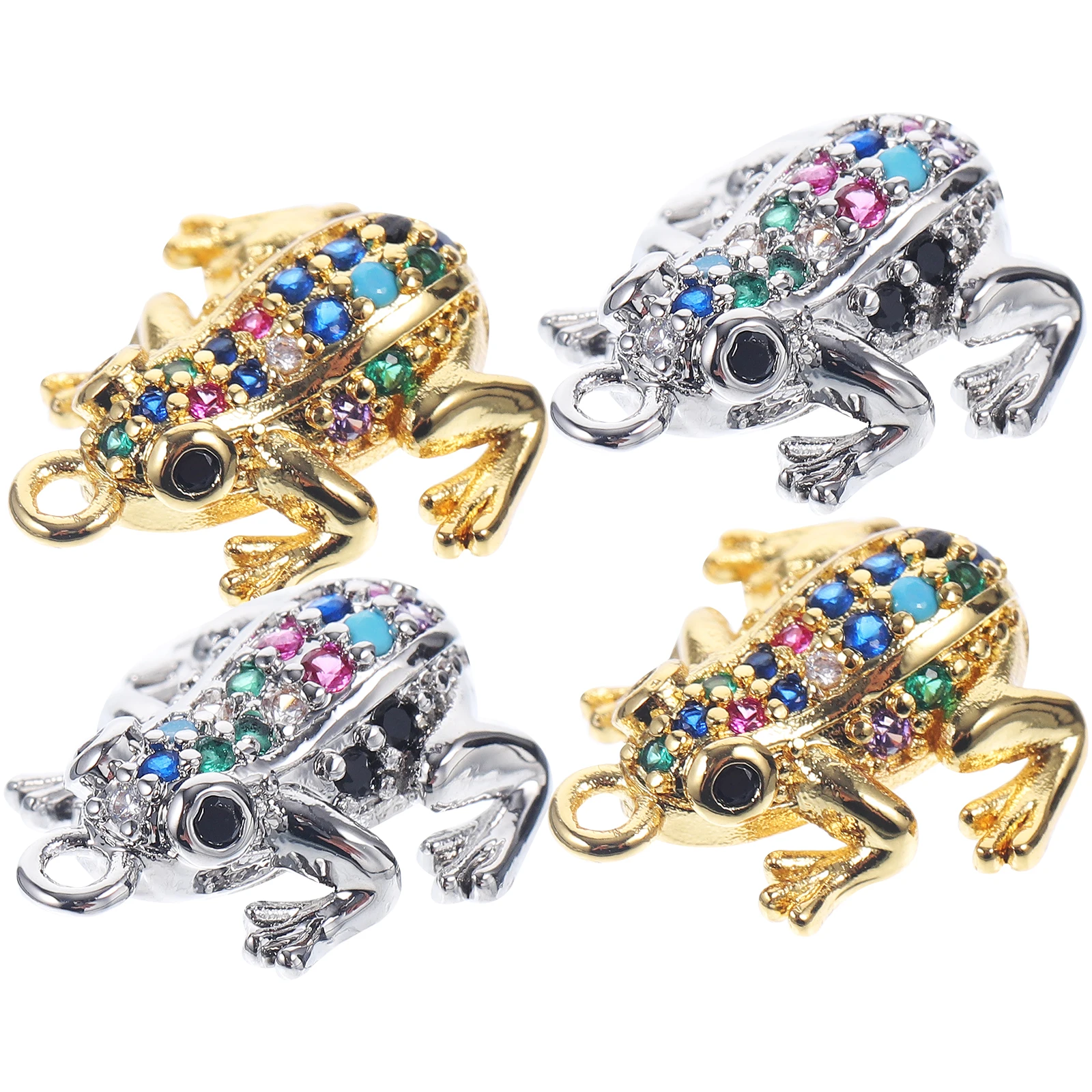 Fancy Color Diamond Frog Pendant Mini Bead Charms Jewelry Making Accessories Brass Necklace Decorative Metal Animal charms
Fancy Color Diamond Frog Pendant Mini Bead Charms Jewelry Making Accessories Brass Necklace Decorative Metal Animal charms