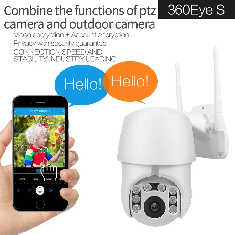 1080P IP camera, WiFi surveillance camera, CCTV network monitor, indoor/outdoor waterproof two-way audio recording
1080P IP camera, WiFi surveillance camera, CCTV network monitor, indoor/outdoor waterproof two-way audio recording